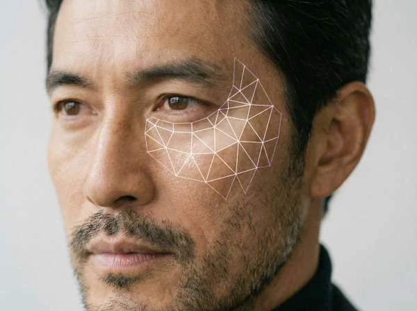 男性の目もと写真